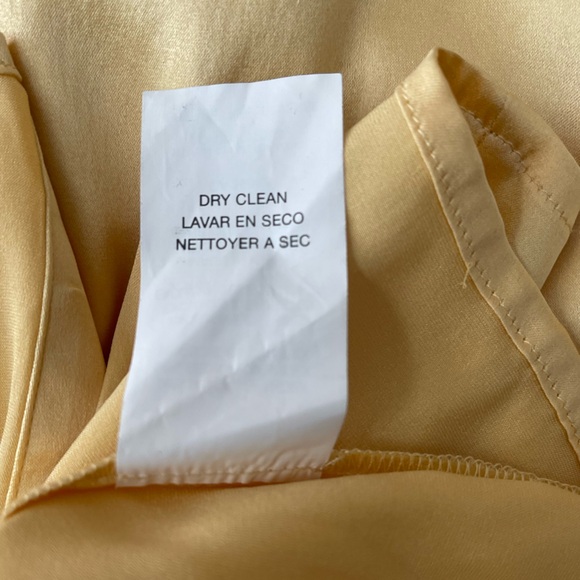 Bebe Women's Gold Button Down Shirt. 96% Silk! - Picture 7 of 7